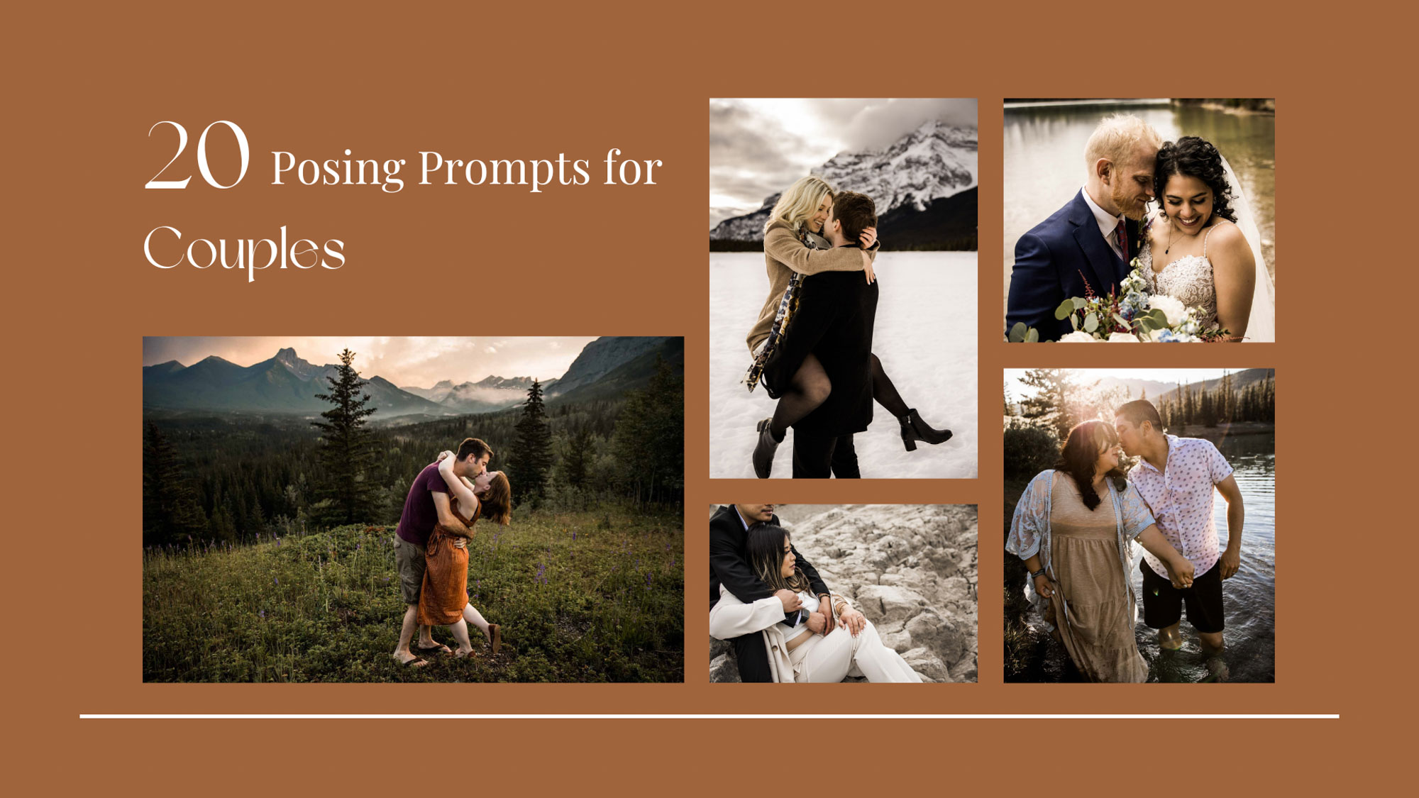 Posing prompts for couples, engagement, wedding photography, couple being posed by photographer during engagement or wedding photos